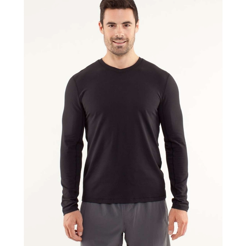 Lululemon Speed Long Sleeve T-shirt Navy Running Travel Dadcore Size XL Layering